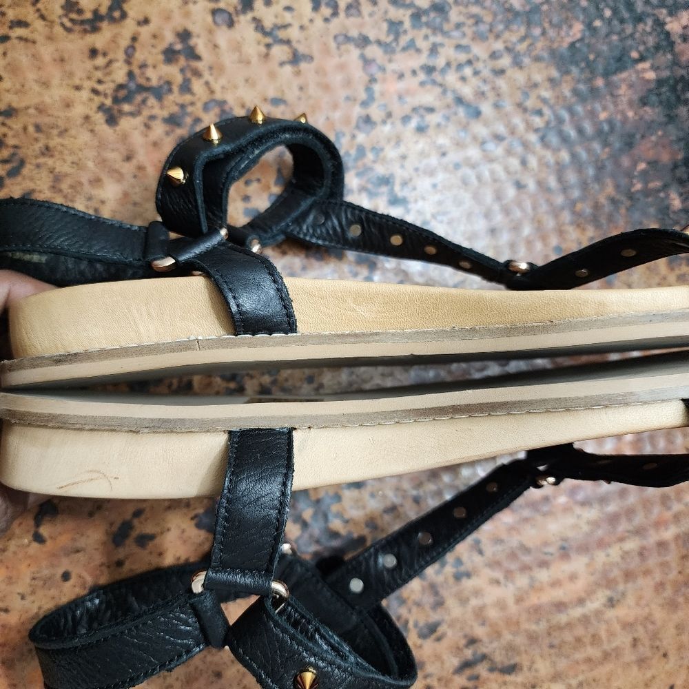 Carvela 'Kilter' Black Studded Leather Sandals - Picture 11 of 16